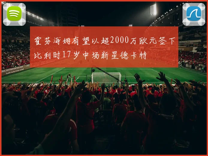 霍芬海姆有望以超2000万欧元签下比利时17岁中场新星德卡特